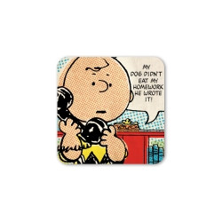 CHARLIE BROWN TELEPHONE PEANUTS COASTERS 10X10