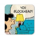 LUCY BLOCKHEAD PEANUTS COASTERS 10X10