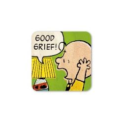 CHARLIE BROWN GOOD GRIEF PEANUTS COASTERS 10X10