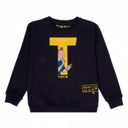 SWEAT TINTIN T NOIR L