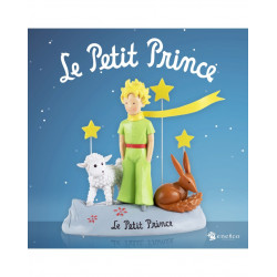 FIGURINE LE PETIT PRINCE RENARD MOUTON SUR TERRE 16 CM