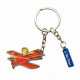 PORTE CLES LE PETIT PRINCE AVION METAL  13 CM