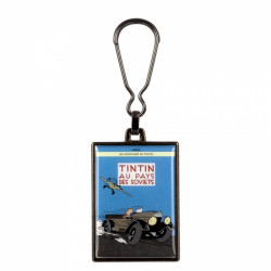 PORTE CLE METAL ALBUM TINTIN SOVIETS COULEUR