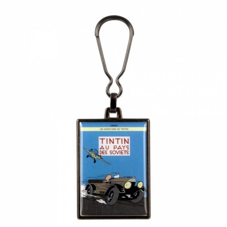 PORTE CLE METAL ALBUM TINTIN SOVIETS COULEUR