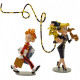 SPIROU SPIP LE MARSUPILAMI ET L HOTESSE DE L AIR FIG 7 CM