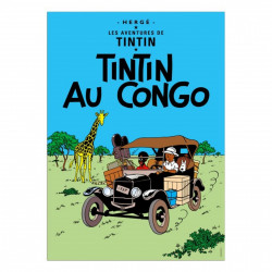 TINTIN AU CONGO POSTER COUVERTURE BD 50X70 CM