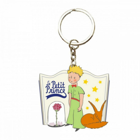 PORTE CLES LE PETIT PRINCE DEVANT SON LIVRE