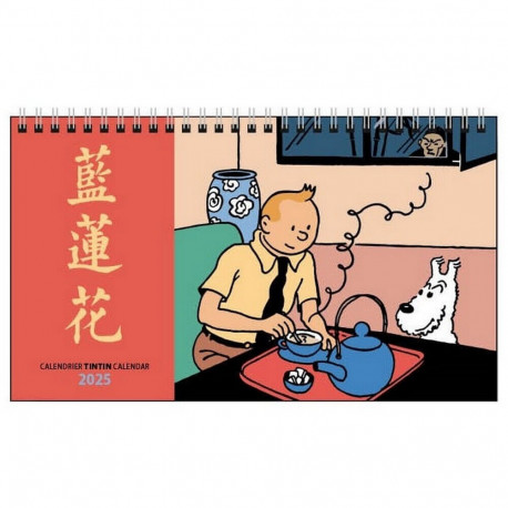 TINTIN ET LE LOTUS BLEU CALENDRIER 2025 17CM