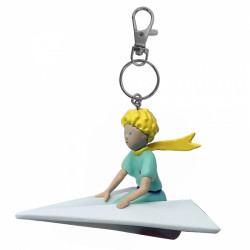 LE PETIT PRINCE SUR AVION PAPIER PORTE CLES 6CM