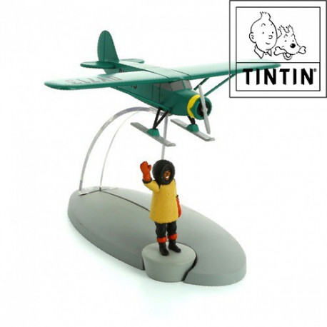 AVION SUR SKIS JO ZETTE ET JOCKO DESTINATION NEW YORK  FIGURINE 12CM