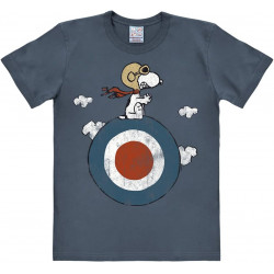 T SHIRT SNOOPY TARGET BLEU ADULTE TAILLE M