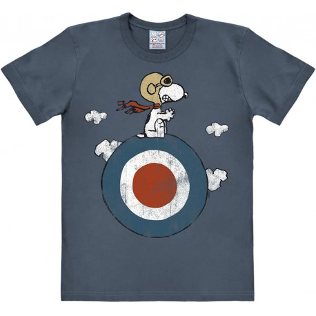 T SHIRT SNOOPY TARGET BLEU ADULTE TAILLE S