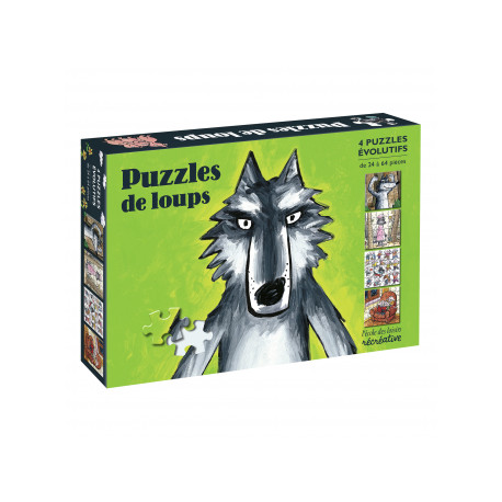 4 PUZZLES EVOLUTIFS LOUP