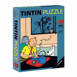 TINTIN PRENANT LE THE LE LOTUS BLEU PUZZLE 1000 PIECES