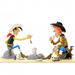 LUCKY LUKE ET CALAMITY JANE FIGURINE 13CM