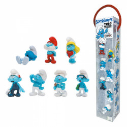 TUBO SCHTROUMPFS 7 FIGURINES