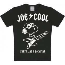 PEANUTS SNOOPY JOE COOL ROCKSTAR T SHIRT ENFANTS NOIR 2 3 ANS