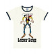 LUCKY LUKE SHOWDOWN SLIMFIT RINGER T SHIRT BLANC TAILLE XS