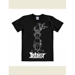 T SHIRT ASTERIX SKETCH NOIR ADULTE TAILLE XS