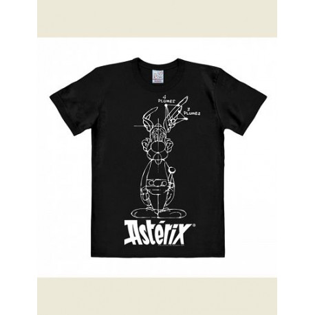 T SHIRT ASTERIX SKETCH NOIR ADULTE TAILLE XS