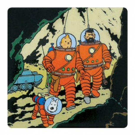 MAGNET LUNE TINTIN HADDOCK ET MILOU 7CM