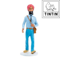 CONTROLEUR DE TRAIN CARTE DE VOEUX TINTIN FIGURINE 7CM