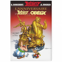 L ANNIVERSAIRE D ASTERIX ET OBELIX MAGNET 8CM