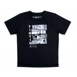 TEE SHIRT TINTIN ET CO NOIR XS