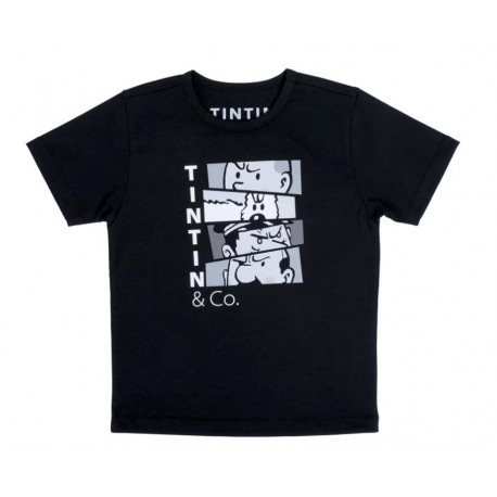 TEE SHIRT TINTIN ET CO NOIR S