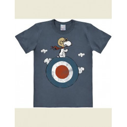 T SHIRT SNOOPY TARGET BLEU ADULTE TAILLE L