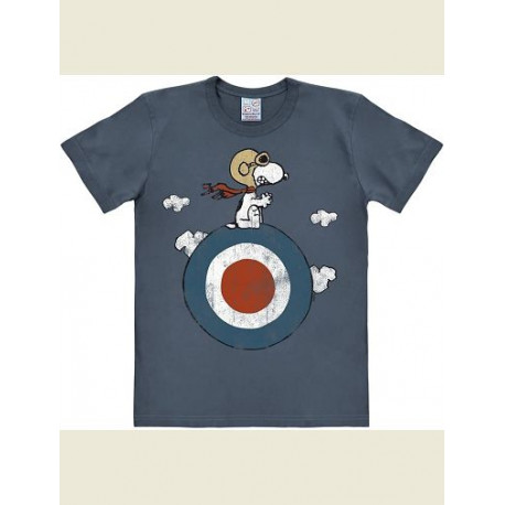 T SHIRT SNOOPY TARGET BLEU ADULTE TAILLE L